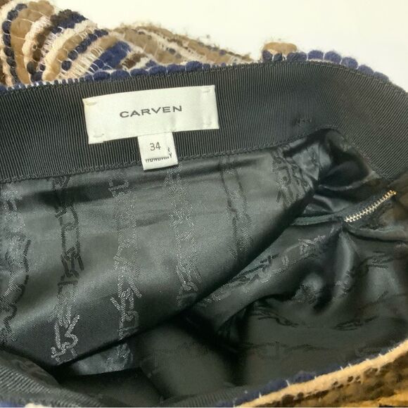CARVEN  Tweed A-Line  Skirt - Picture 5 of 7